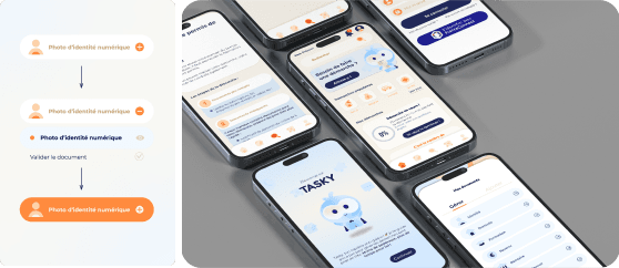 Couleurs et typographie Tasky